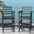 thumbnail image 1 of Cobiod Adirondack Bar Set, 3-Piece Outdoor Patio Furniture Set with 3 Bar Height Chairs and Table, HDPE All-Weather Bistro Set for Balcony,Arubablue, 1 of 6