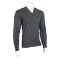 thumbnail image 1 of Cobmex V-Neck Sweater w/ Velcro Epaulets 100% Durapil Acrylic, Black, X-Large, 1 of 3