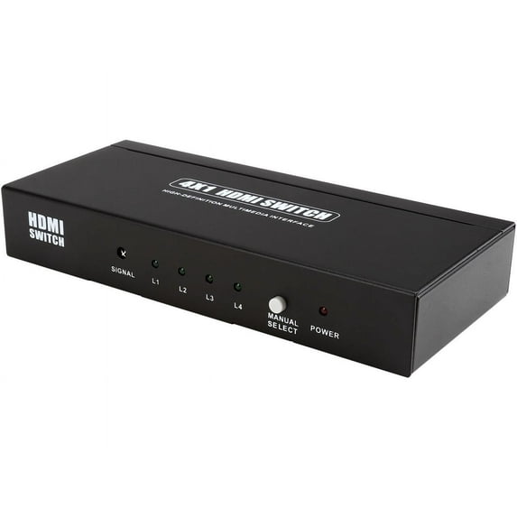 Coboc HA-HMSW-4X1 4 Port 4 in 1 out Certified HDMI V1.4 Amplified Switch switcher w/ 3D HDCP 1080P Support,with IR Remote