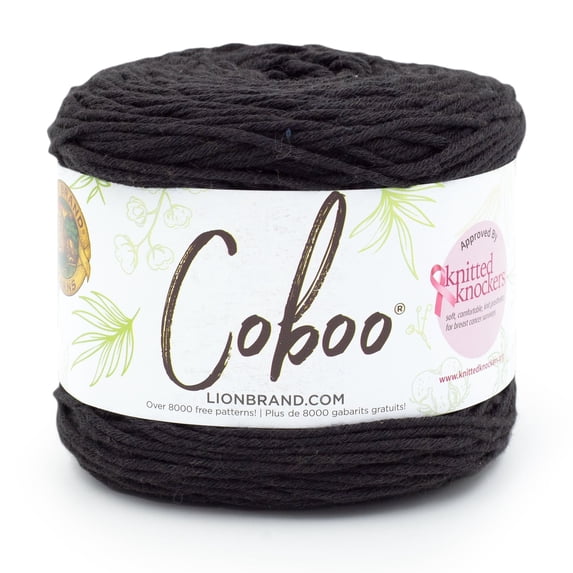 Lion Brand Coboo Coal Yarn, #3 Light/ DK Yarn, 100g/3.5oz, 241 yds/220m