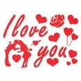 Cobowsici Household Balloons Stickers Valentine Disposable Decorative