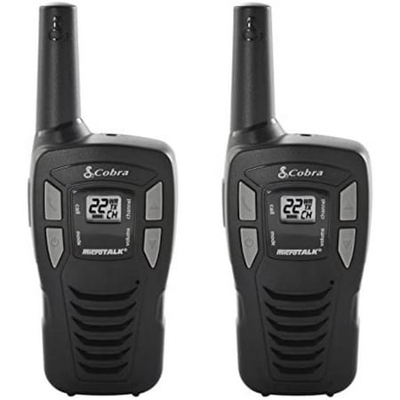 Cobra 16-Mile 22-Channel FRS/GMRS Long Range Walkie Talkie 2-Way Radios, Black
