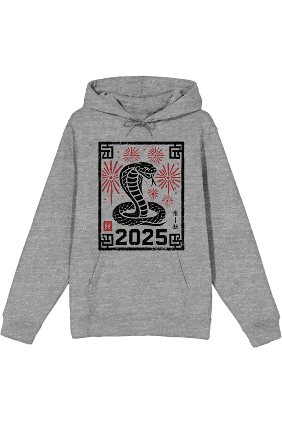 Cobra 2025 Adult Heather Gray Long Sleeve Hoodie-XXL