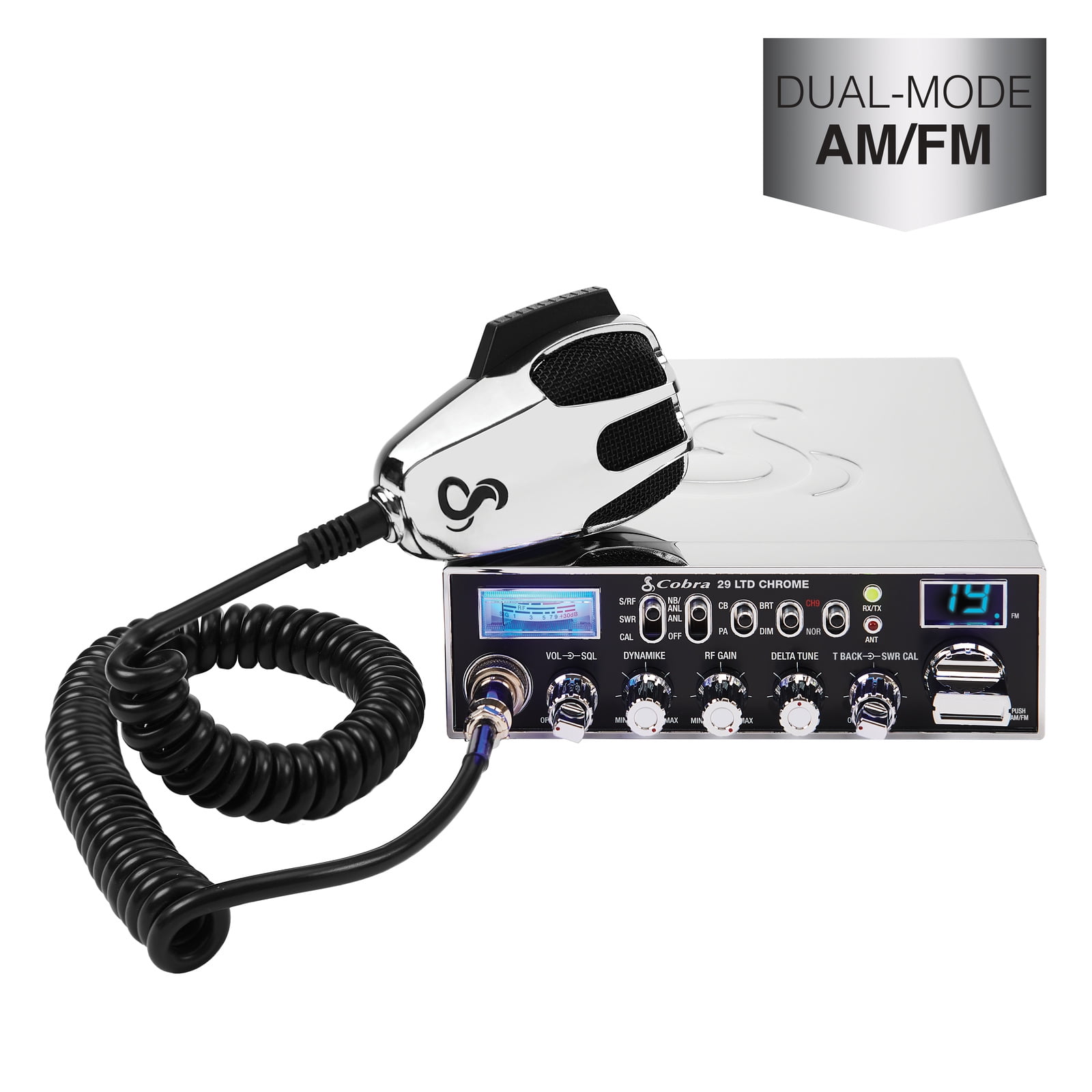 Cobra 29 LTD AM/FM Chrome Professional CB Radio, 40 Channels, 4 Watts, Instant Channel 9, SWR Calibration Cobra 29 LTD AM/FM Chrome Professional CB Radio, 40 Channels, 4 Watts, Instant Channel 9, SWR Calibration