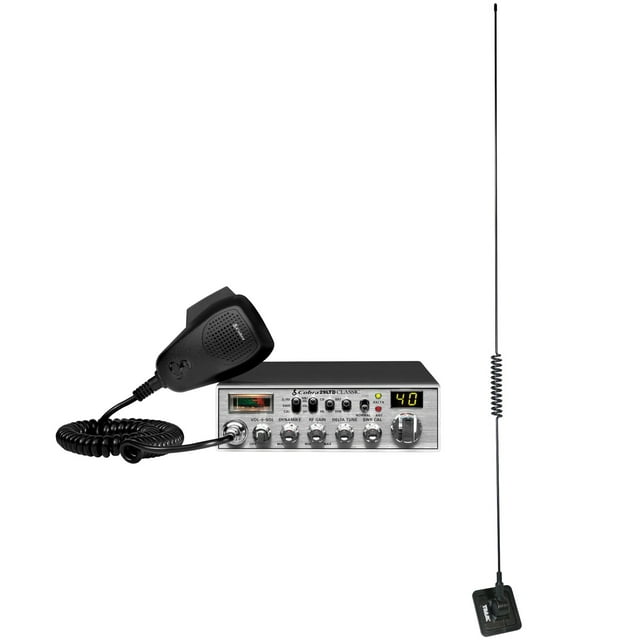 Cobra 29 LTD Classic CB Radio (Instant Channel 9) & TRAM 1198 Glass Mount CB with Weather-Band Mobile Antenna