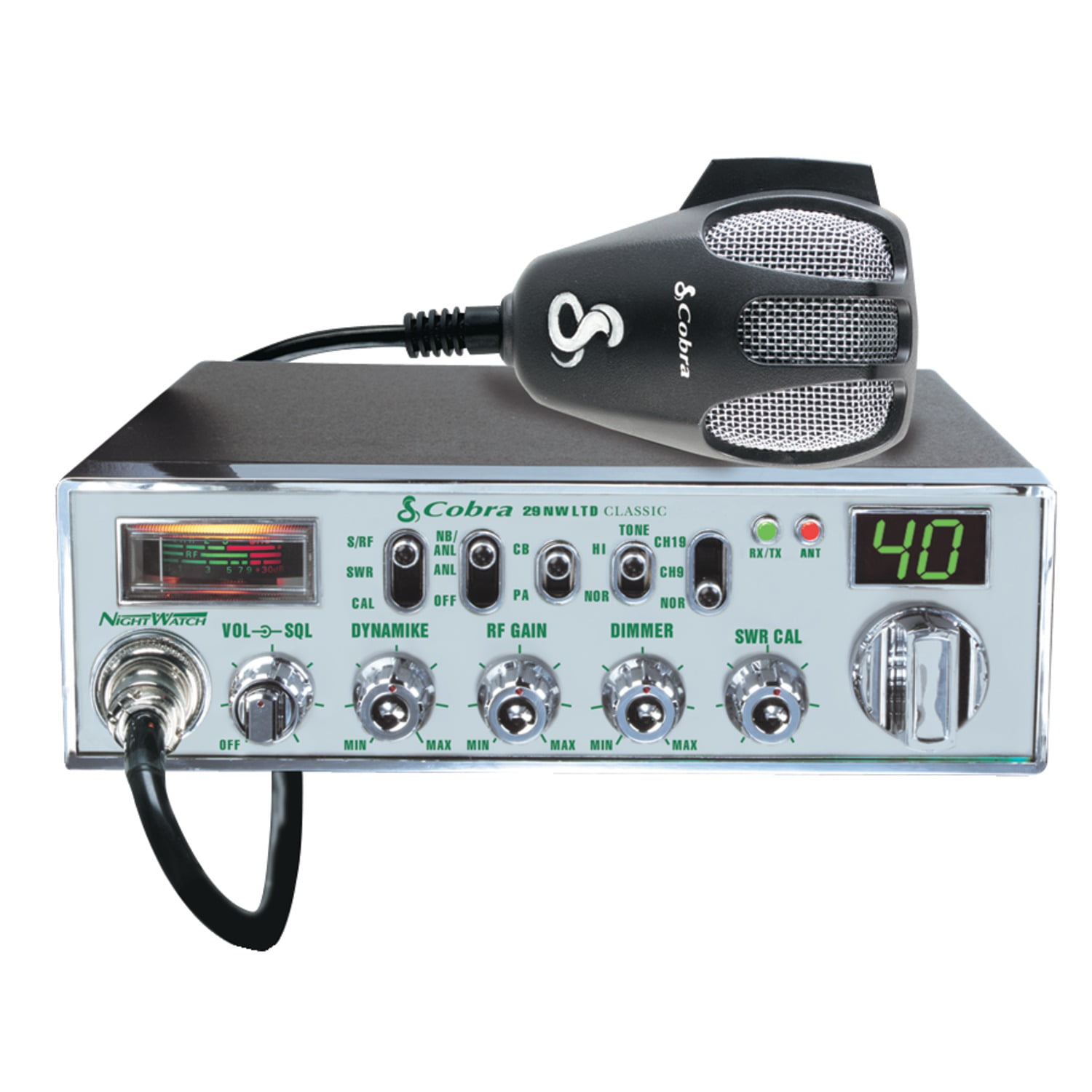 Cobra 29NW Classic Professional CB Radio with Nightwatch Illuminated  Display - Emergency Radio, Instant Channel 9/19, 40 Channels, SWR  Calibration &