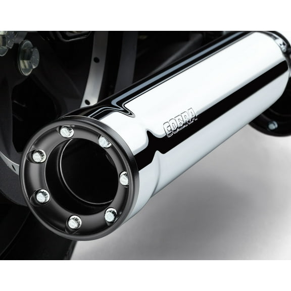 Cobra 3" Chrome Slip-On Mufflers w/Race-Pro Tips (6051)