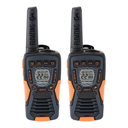 Cobra ACXT1037R FLT Floating Waterproof Walkie Talkies 2-Pack, 22-Channel Two-Way Radios