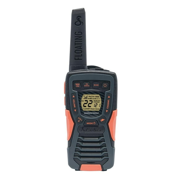 Cobra 37-Mile Walkie Talkie, IP67 Waterproof Floating Two-Way Radio Single Unit, 22 Channels (ACXT 1037R FLT-1)