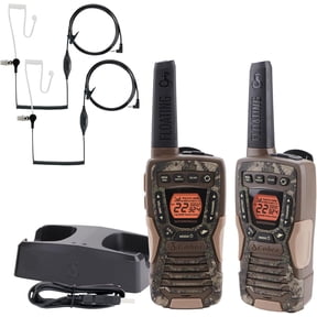 Cobra ACXT1035R FLT CAMO Waterproof Walkie Talkies for Adults - Rechargeable, Floats, 22 Channels, Long Range 37-Mile Two-Way Radio Set (2-Pack)
