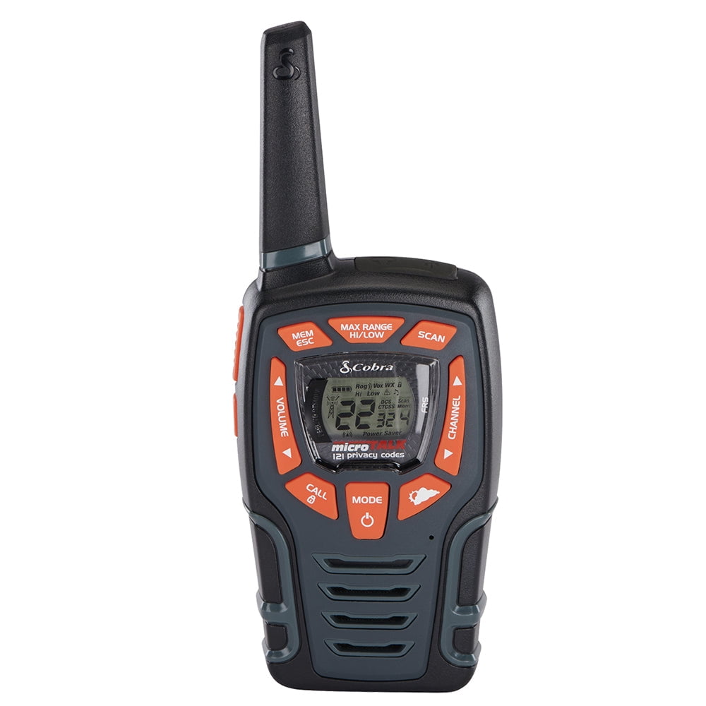Cobra ACXT545 Weather-Resistant Walkie Talkies for Adults - Rechargeable, 22 Channels, Long Range 28-Mile Two-Way Radio Set (2-Pack)