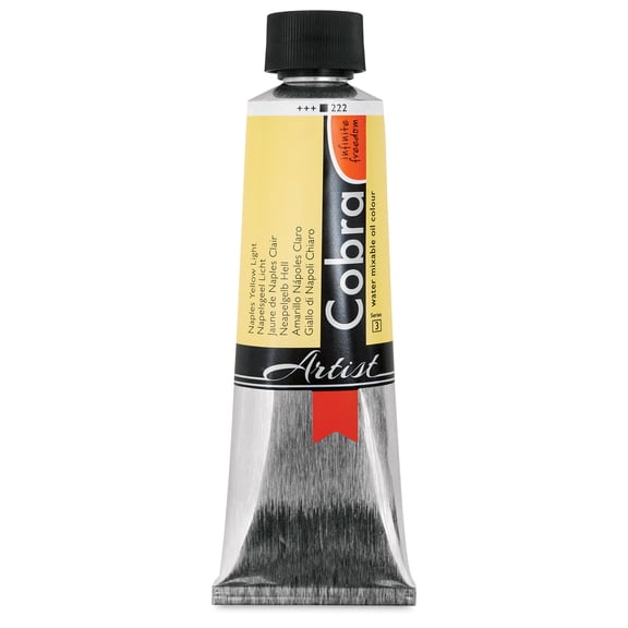 Cobra Artist Water Mixable Oil Paint - Naples Yellow Light, 150 ml tube
