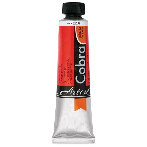 Cobra Artist Water Mixable Oil Paint - Pyrolle Orange, 40 ml tube