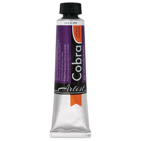 Cobra Artist Water Mixable Oil Paint - Quinacridone Purple Bluish, 40 ml tube