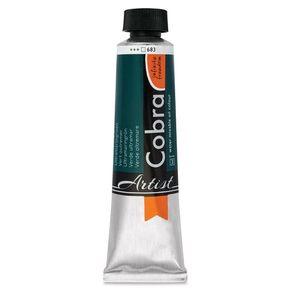 Cobra Artist Water Mixable Oil Paint - Ultramarine Green, 40 ml tube