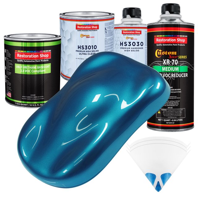 Cobra Blue Metallic Prem Quart Kit Low VOC URETHANE BASECOAT Car Auto ...