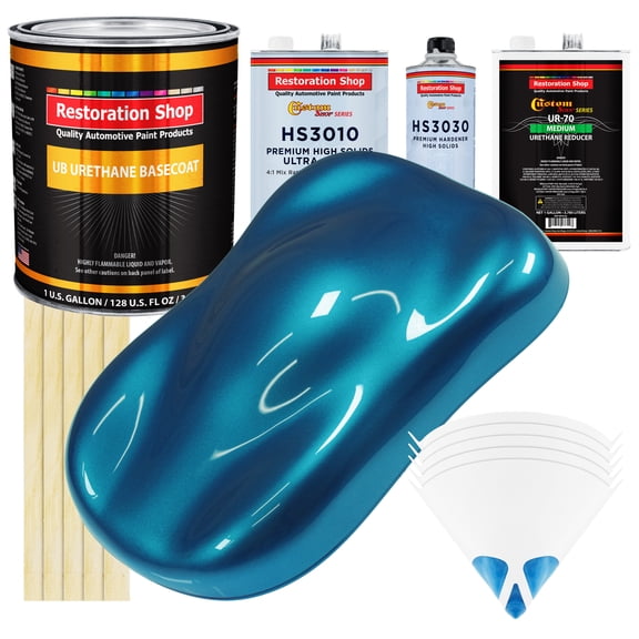 Cobra Blue Metallic Premium Gallon Kit URETHANE BASECOAT Car Auto Paint Kit