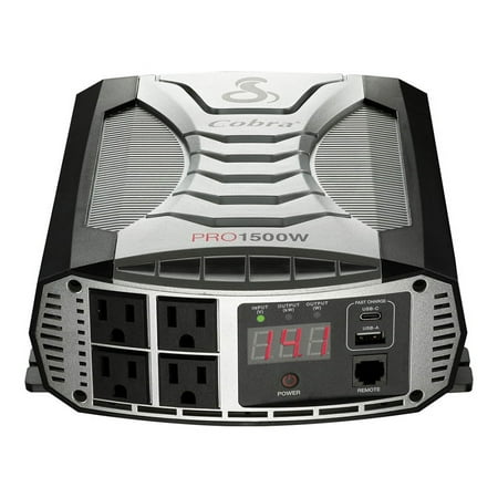 Cobra CPI1500W 1500W Continuous 3000W Surge Power Inverter with LCD for Car