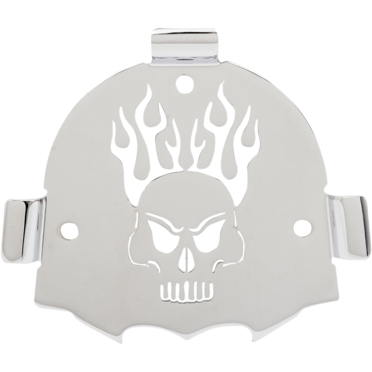 Cobra Chrome Backrest Insert for Round Backrests Skull (02-5071 ...