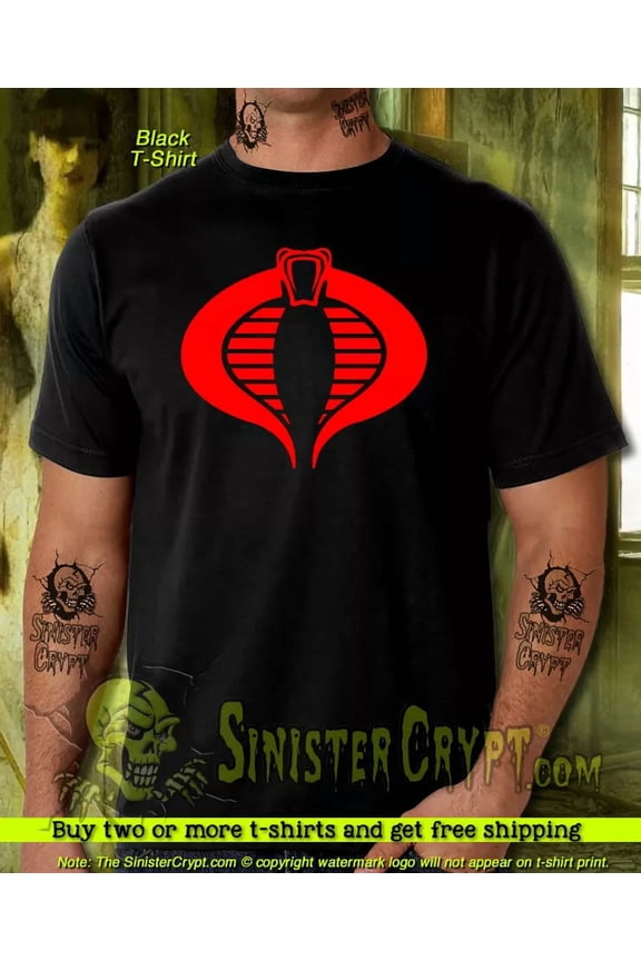 Cobra Command t-shirt GI G.I. Joe enemy Rise Retaliation, sizes: Small to 6XL