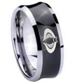 thumbnail image 1 of Tungsten Cobra 8mm Black Polished Concave Promised Ring, 1 of 1