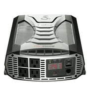 Cobra Electronics 2500W Continuous 5000W Surge Power Inverter, Over Voltage, Low Voltage Alarm