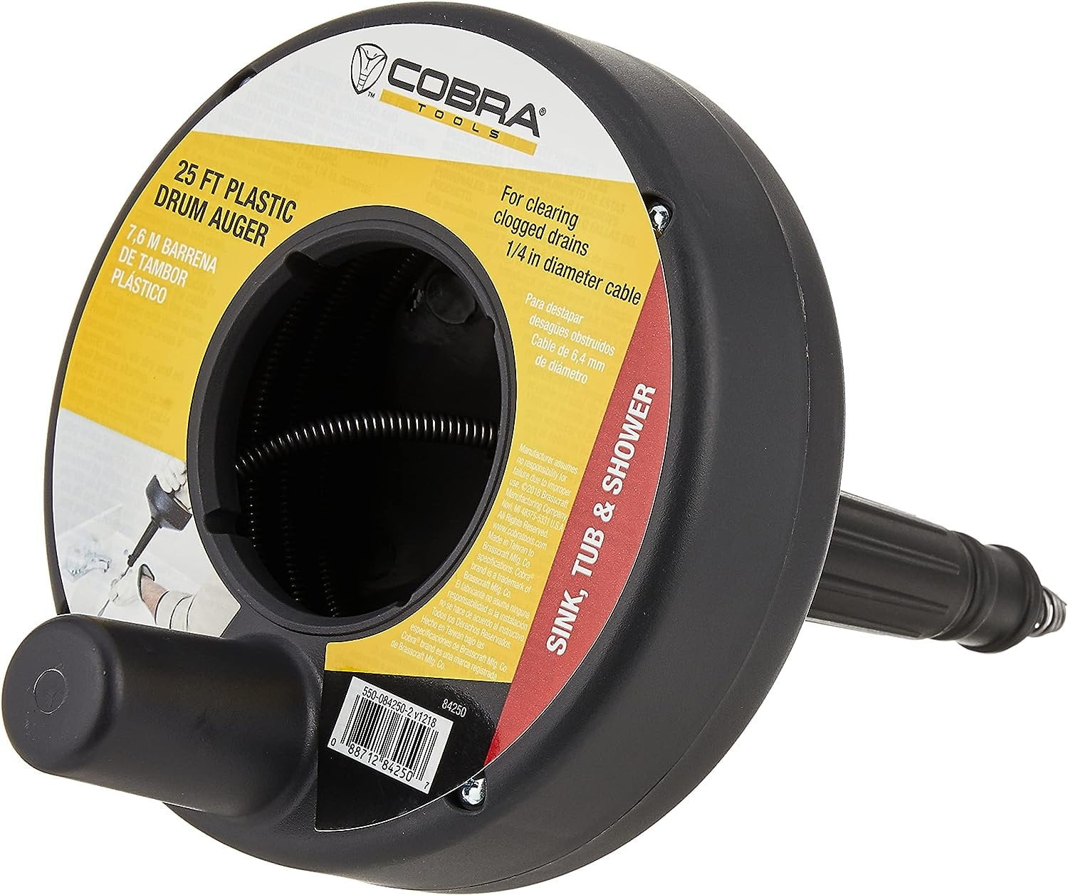 Cobra Electronics 84250 84000, 25 ft, Black Shower and Tub