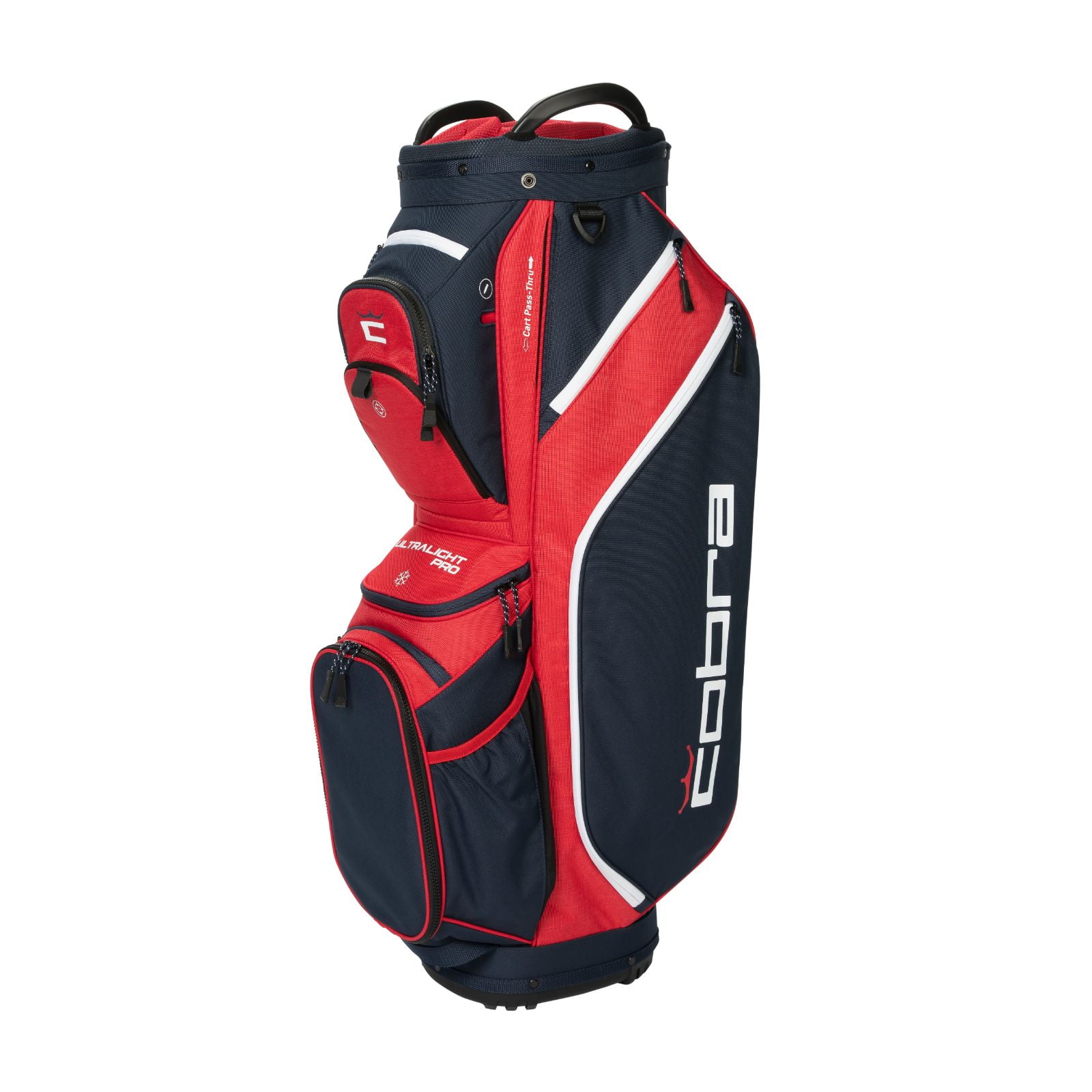 Cobra Ultralight Pro Golf Club Cart Bag-Ski Patrol, Black, Red and