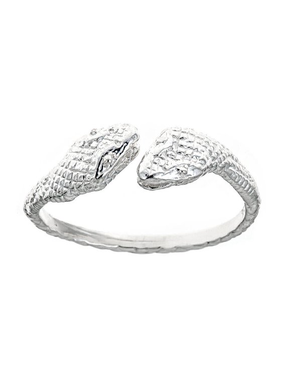 Cobra Ends .925 Sterling Silver West Indian Style Ring (MADE IN USA) - 5