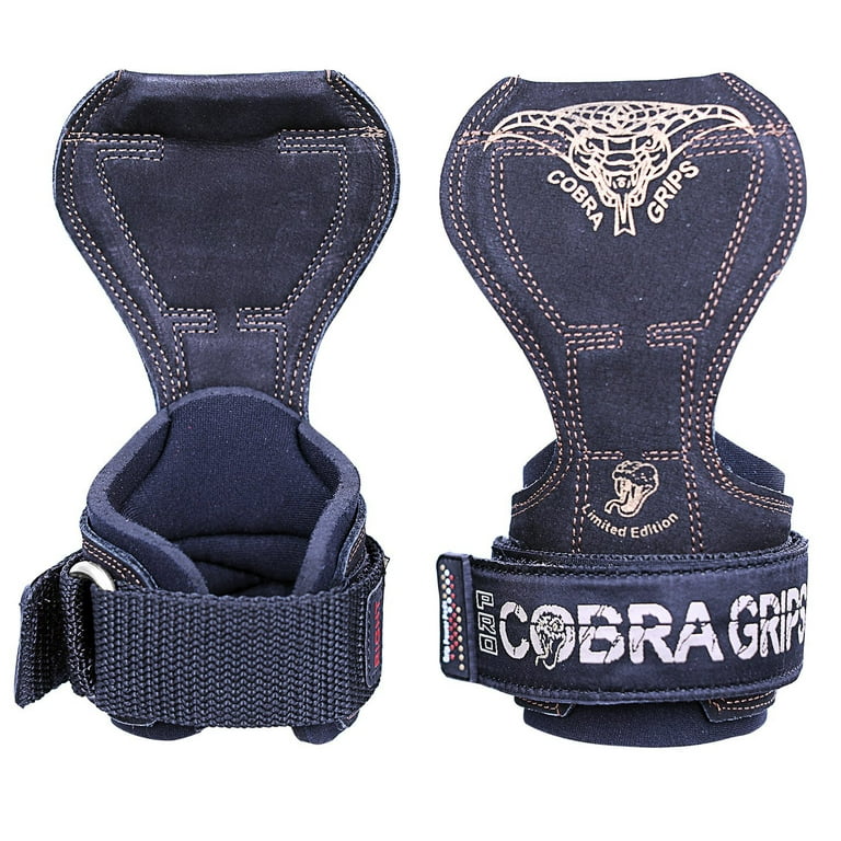 Cobra Grips PRO Weight Lifting Gloves Heavy Duty Straps Alternative Power Lifting Hooks Best For Deadlifts Adjustable Neoprene Padded Wrist Wraps