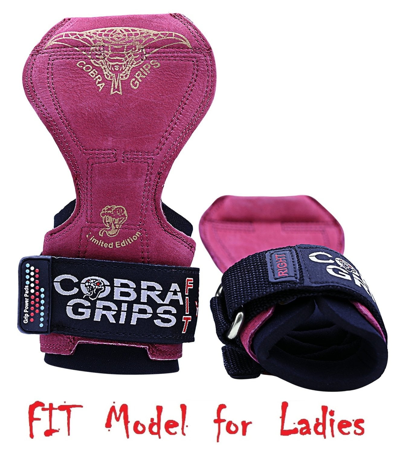 Cobra Grips V2 - Guanti Presa Per Sollevamento Pesi, Antiscivolo, Con Cuscinetti E Cinghie Integrate