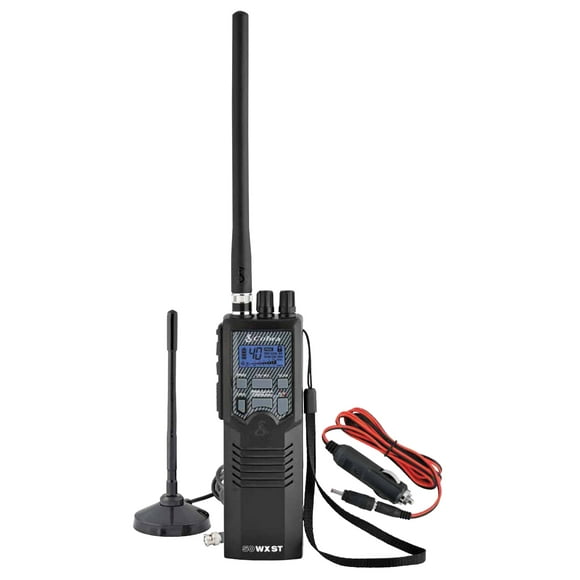 Cobra HHRT50 Road Trip Cb Radio,2-Way Handheld Cb Radio with Rooftop Magnet Mount Antenna, NOAA Channels, Dual Watch, 40 Channel, Black