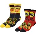 thumbnail image 1 of Cobra Kai Adult Crew Socks Yes Sensei Cobra Kai Never Dies Dojo Logo Slogan Officially Licensed 2 Pack One Size, 1 of 8