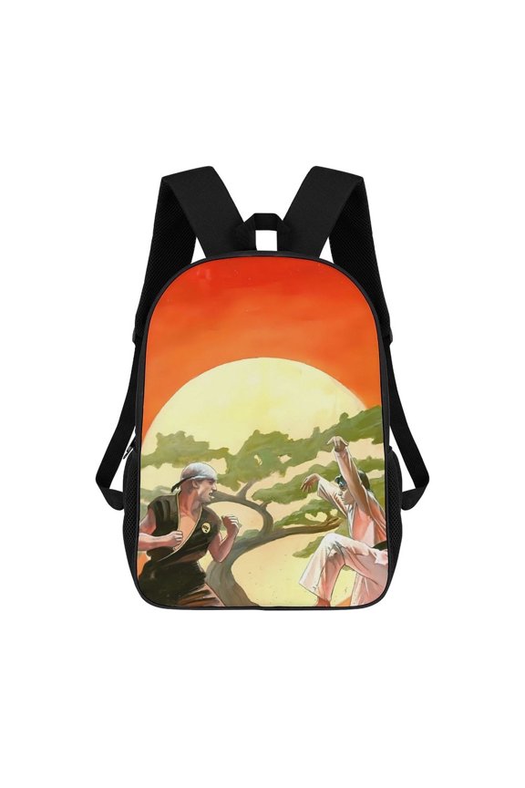Cobra-Kai Backpack, Bookbag with Adjustable Shoulder Straps And Large Zip Compartment, Unisex Travel Bags 17 Inch