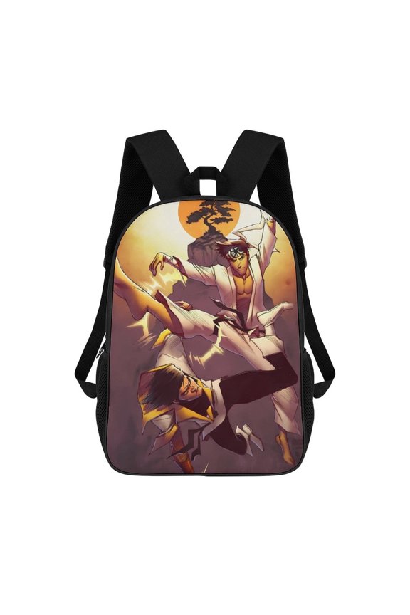 Cobra-Kai Backpack, Bookbag with Adjustable Shoulder Straps And Large Zip Compartment, Unisex Travel Bags 17 Inch
