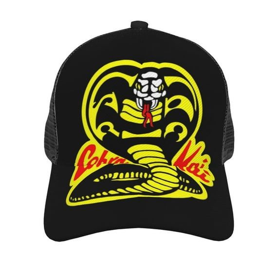 Cobra-Kai Baseball Cap Trucker Hat Mesh Ball Curved Brim Snapback Hat Adjustable Classic Men Women Hat