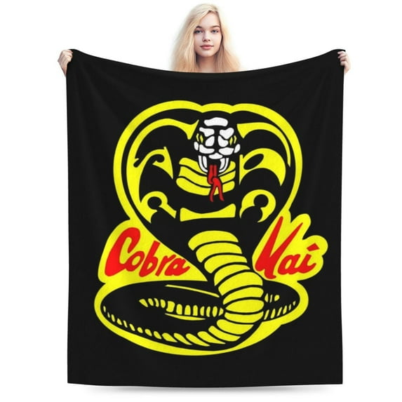 Cobra Kai Blanket, Soft Warm Cozy Plush Throw Blanket Gifts for Adults Kids, Lightweight Fuzzy Comfy Flannel Blankets for Couch Bed House Decor Travel 40"X30"