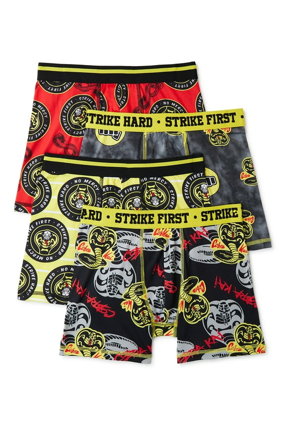 Boys Boxer Brief Underwear, 4-Pack, Sizes 4-10