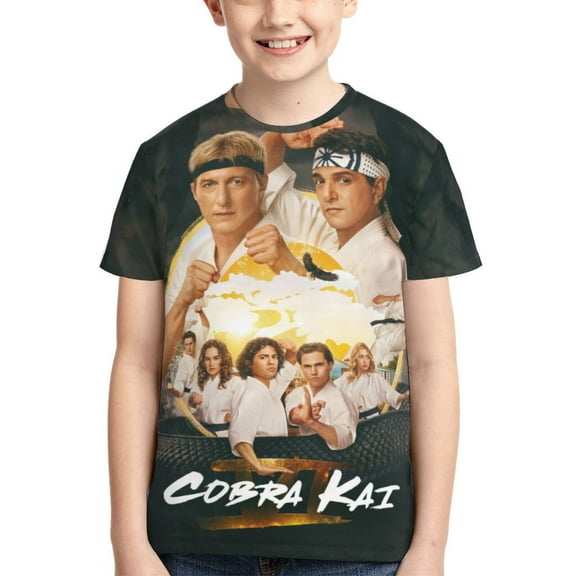 Cobra Kai Boys Girls T-Shirt 3d Print Graphic Short Sleeve Tee Shirt Tops For Kids Teens
