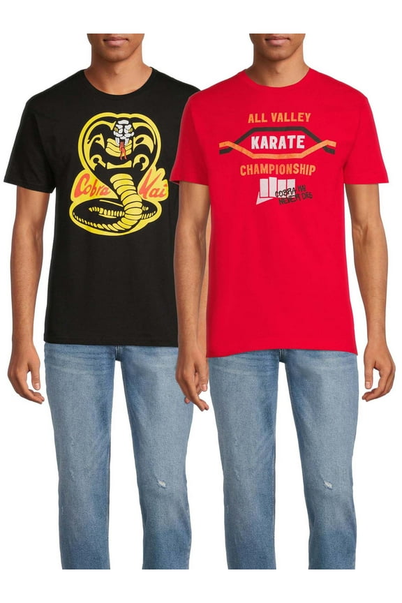 Classic Logo Men's & Big Men's Graphic Tees, 2-Pack Bundle
