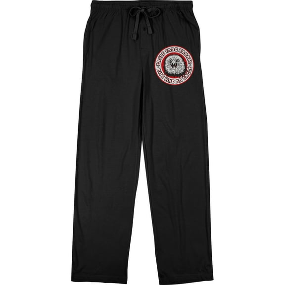 Cobra Kai Dojo Logo Men's Black Sleep Pajama Pants-Medium
