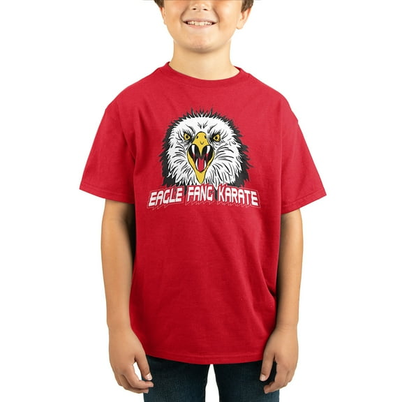 Cobra Kai Eagle Fang Karate Youth Red Graphic Tee - L