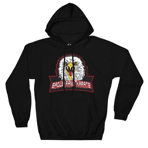 Cobra Kai Eagle Fang Logo Unisex Pullover Hoodie LG Black