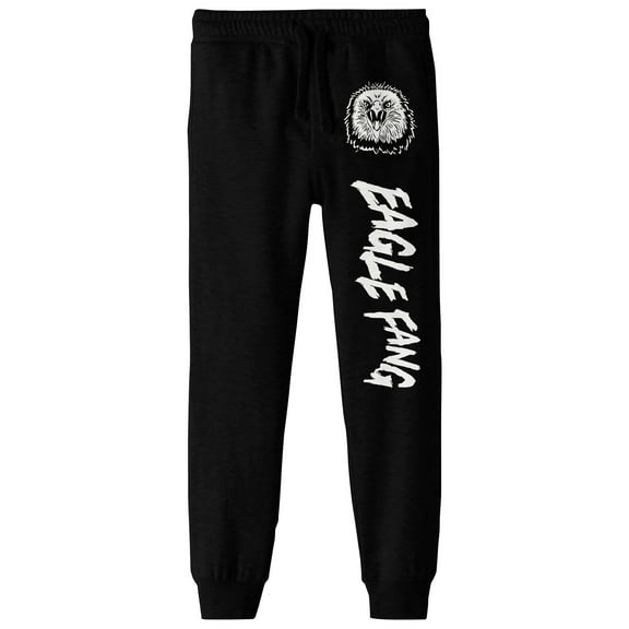 Cobra Kai Eagle Fang Logo Youth Black Jogger Pants-Medium
