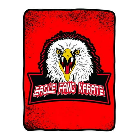 Cobra Kai Eagle Fang Fleece Softest Comfy Throw Blanket for Adults & Kids| Measures 60 x 50 Inches
