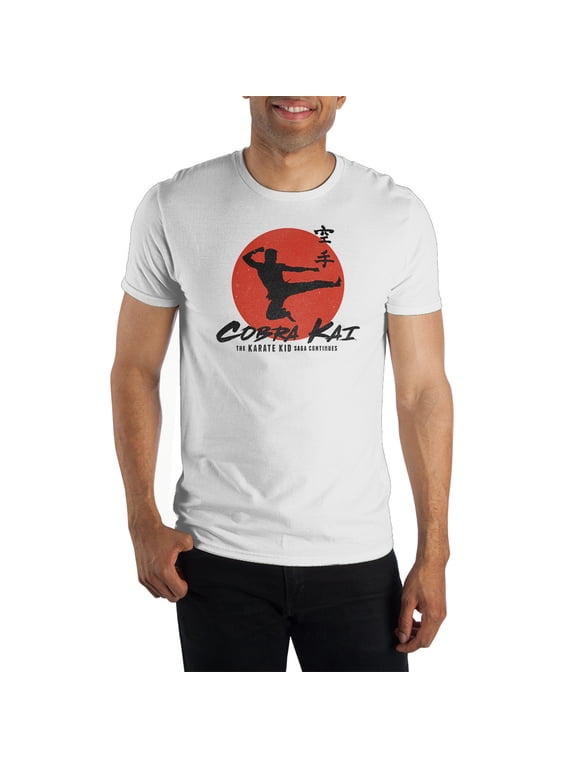 Cobra Kai Karate Kid Saga Mens White Graphic Tee Shirt-XL