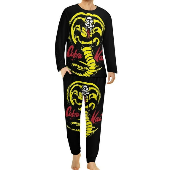 Cobra Kai Mens Pajamas Set Soft Pj Sets Comfy Sleepware Pajamas Loungewear Pajama Sleep Set