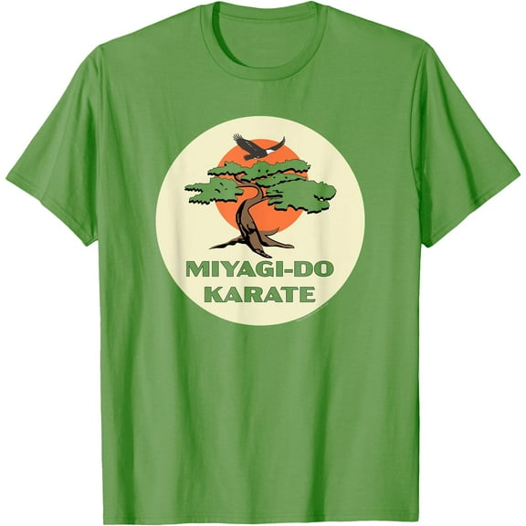 Cobra Kai Miyagi-Do Karate Eagle Fang Bonsai Tree Dojo Logo T-Shirt,Lime Color,Size S