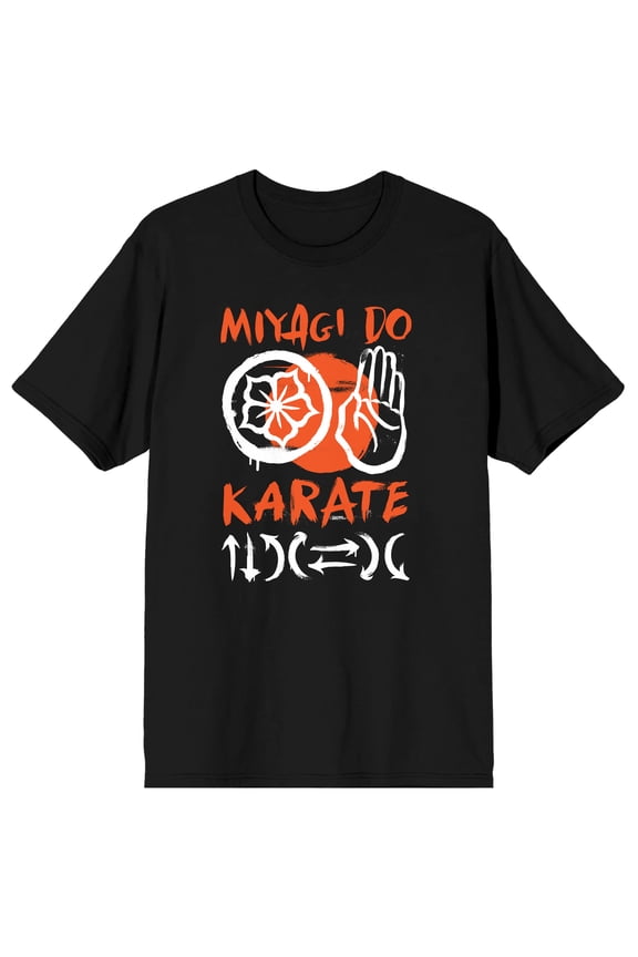 Cobra Kai Miyagi-Do Karate Logo Men's Black T-shirt-XXL
