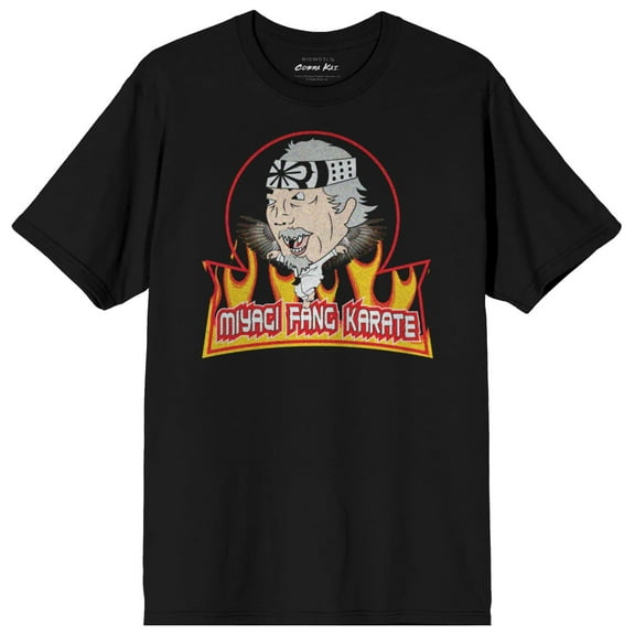 Cobra Kai Miyagi Fang Karate Adult Black Short Sleeve Tee-Medium